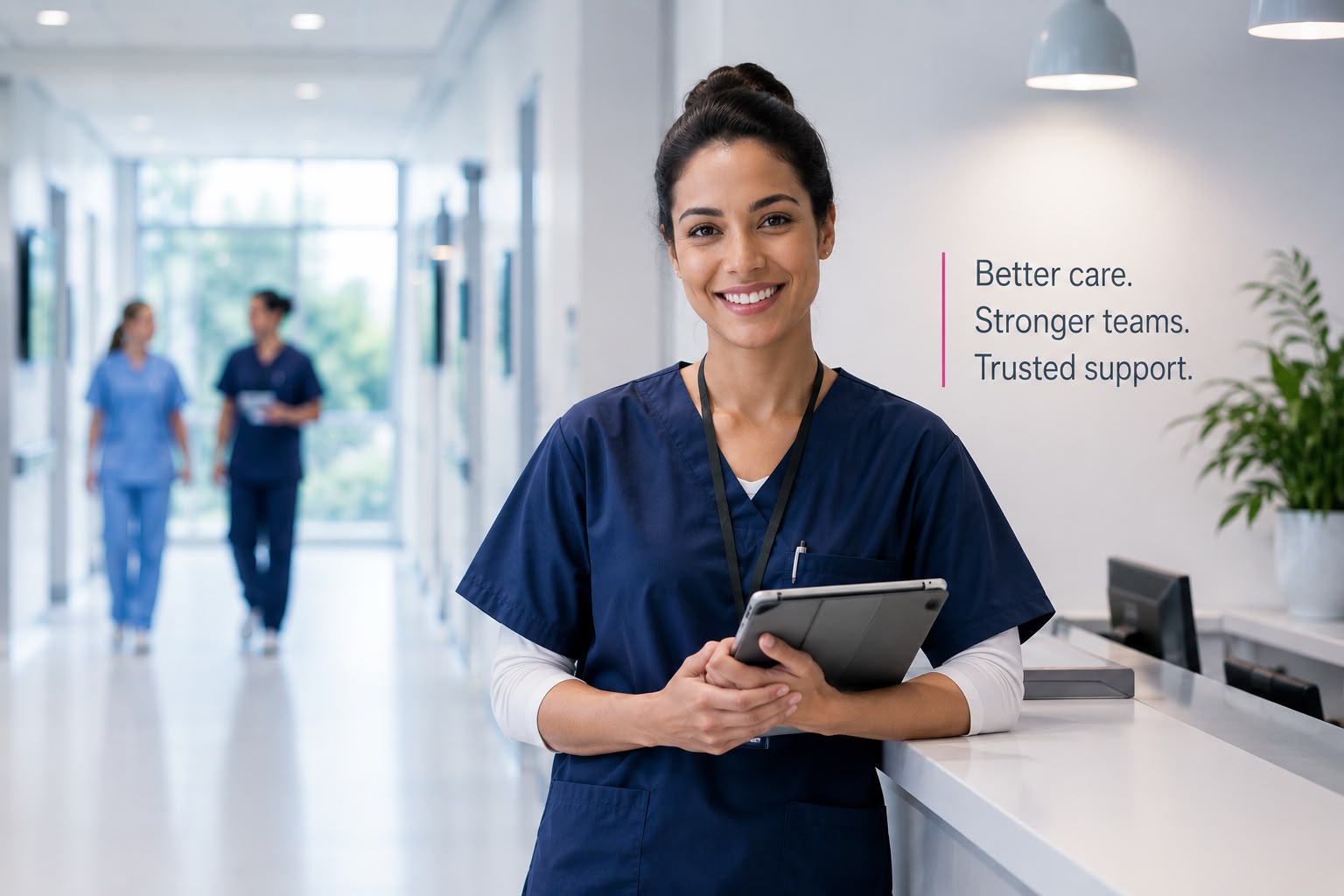 Healthcare workforce supported by Nuvia Outsourcing